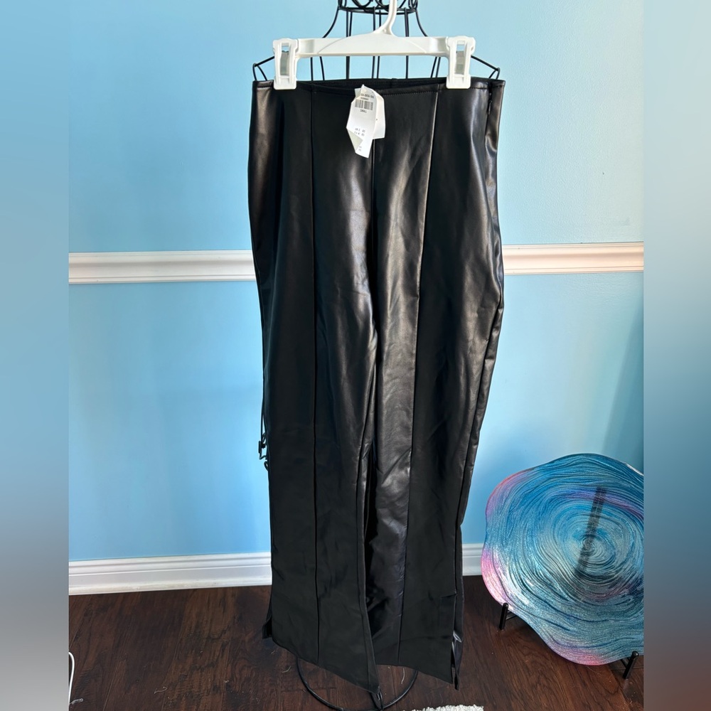 Abercrombie Bootcut High waisted Leather Pants